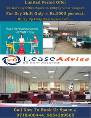 Co-Working office space starts @ Rs, 3000 