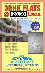 Flat in Kharar or Mohali